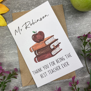 Personalised 'Thank You For Being The Best Teacher Ever'-The Persnickety Co