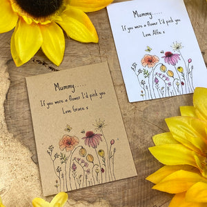 Mummy If You Were A Flower Mini Kraft Envelope with Wildflower Seeds-2-The Persnickety Co