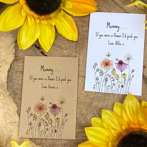 Mummy If You Were A Flower Mini Kraft Envelope with Wildflower Seeds-7-The Persnickety Co