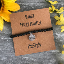 Load image into Gallery viewer, Daddy Pinky Promise Black Onyx Bracelet-7-The Persnickety Co
