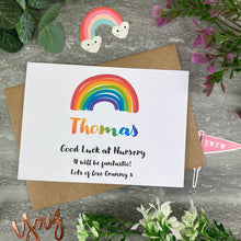 Load image into Gallery viewer, Good Luck At Nursery Rainbow Card-The Persnickety Co
