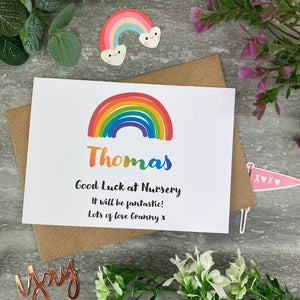 Good Luck At Nursery Rainbow Card-The Persnickety Co