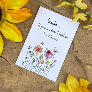 Grandma If You Were A Flower Mini Envelope with Wildflower Seeds-2-The Persnickety Co