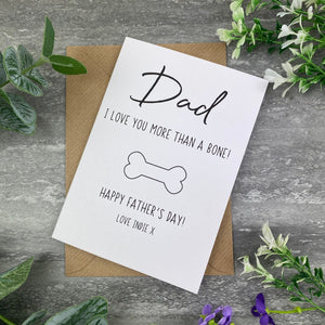 Dog Dad Bone Card