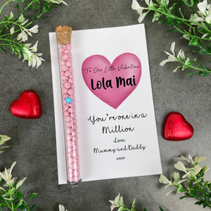 One In A Million Love Heart - Personalised Valentines Treat