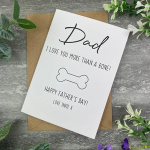 Dog Dad Bone Card