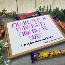 Load image into Gallery viewer, Personalised University Chocolate Box - Purple
