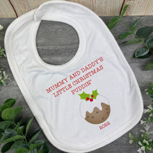 Load image into Gallery viewer, Christmas Bib - Christmas Puddin&#39;-The Persnickety Co
