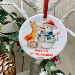 Snowman 1st Christmas Hanging Decoration-3-The Persnickety Co