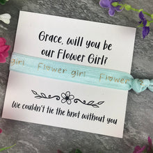 Load image into Gallery viewer, Flower Girl Proposal Hair Tie / Wrist Band-5-The Persnickety Co
