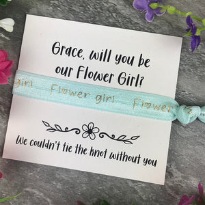 Flower Girl Proposal Hair Tie / Wrist Band-5-The Persnickety Co