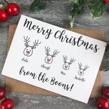 Load image into Gallery viewer, Personalised Reindeer Cards-The Persnickety Co
