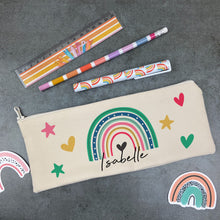 Load image into Gallery viewer, Personalised Bright Rainbow Pencil Case-The Persnickety Co
