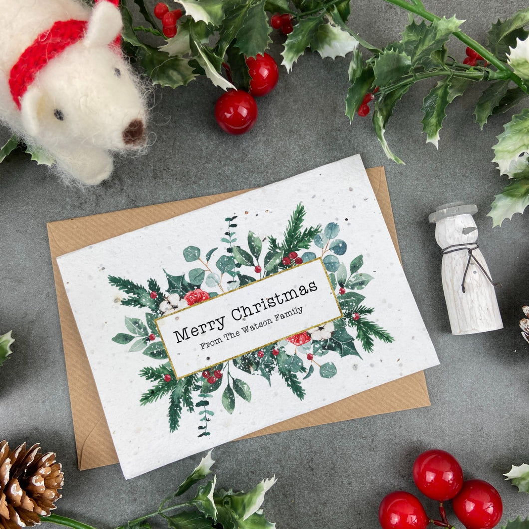 Plantable Seed Christmas Card - Merry Christmas-The Persnickety Co