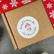 Load image into Gallery viewer, 24 Personalised Snowgirl Merry Christmas Labels / Stickers-The Persnickety Co
