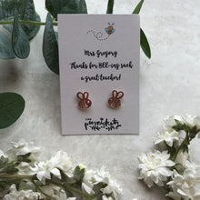 Load image into Gallery viewer, Thanks For BEE-ing Such A Great Teacher /Teaching Assistant Bee Earrings-4-The Persnickety Co
