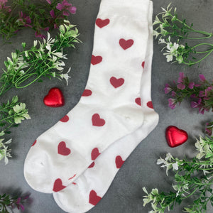 Love Heart Socks With Personalised Label