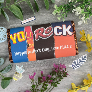 Personalised Chocolate Bar 'You Rock'