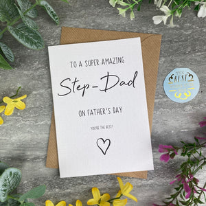 Super Amazing Step-Dad Father's Day Card