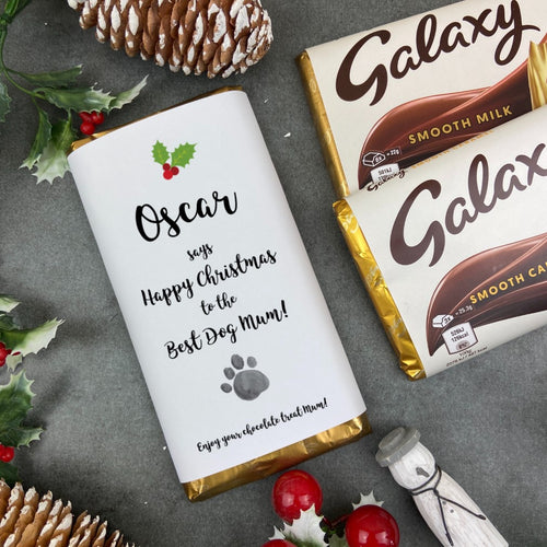 Happy Christmas From The Dog - Personalised Christmas Chocolate Bar-The Persnickety Co