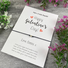 Load image into Gallery viewer, Personalised Happy Galentine&#39;s Day Wish Bracelet-7-The Persnickety Co
