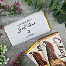 Load image into Gallery viewer, Personalised Thankyou Godfather Chocolate Bar

