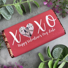 Load image into Gallery viewer, Personalised Love Heart Valentines Day Chocolate Bar

