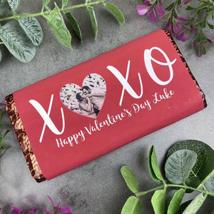 Personalised Love Heart Valentines Day Chocolate Bar