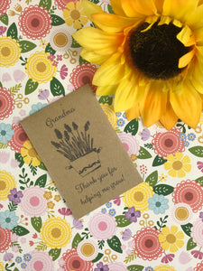 Grandma Thank You For Helping Me Grow Mini Kraft Envelope with Wildflower Seeds-4-The Persnickety Co