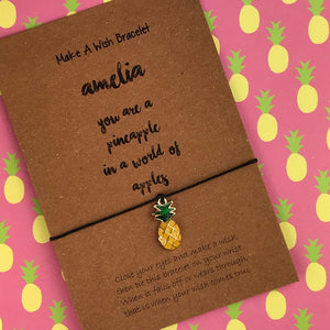 You Are A Pineapple In A Field Of Apples Personalised Bracelet-6-The Persnickety Co
