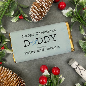 Happy Christmas Dad Chocolate Bar