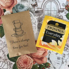 Load image into Gallery viewer, There&#39;s Always Time For Tea Mini Kraft Envelope with Tea Bag-3-The Persnickety Co
