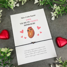 Load image into Gallery viewer, Personalised Valentine Bracelet - My Favourite Human Bean
