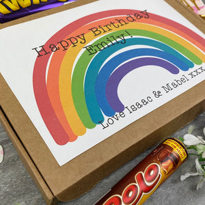 Rainbow Happy Birthday Personalised Chocolate Box-5-The Persnickety Co