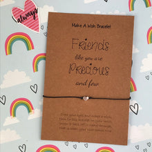 Load image into Gallery viewer, Friends Like You Are Precious And Few Heart Wish Bracelet-2-The Persnickety Co

