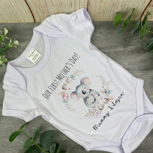 Our 1st Mother's Day Cute Koala Vest and Bib