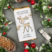 Load image into Gallery viewer, Personalised Christmas Chocolate Bar - Deer Friend!-The Persnickety Co
