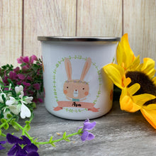 Load image into Gallery viewer, Personalised Easter Bunny Enamel Mug-The Persnickety Co
