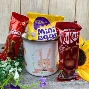 Personalised Easter Bunny Enamel Mug
