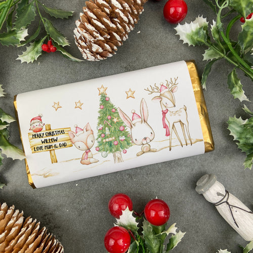 Christmas Chocolate Bar - Cute Woodland Friends-The Persnickety Co