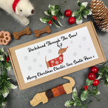 Load image into Gallery viewer, Christmas Dog Treats - Dachshund Through The Snow!-The Persnickety Co
