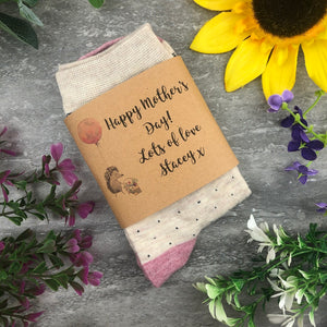 Happy Mother's Day Hedgehog Socks
