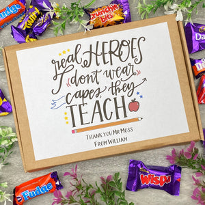 Real Heroes Don't Wear Capes, They Teach - Chocolate Heroes Box-The Persnickety Co