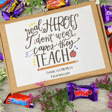 Load image into Gallery viewer, Real Heroes Don&#39;t Wear Capes, They Teach - Chocolate Heroes Box-5-The Persnickety Co
