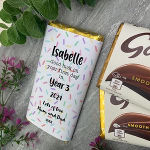 Good Luck In Year... - Personalised Chocolate Bar