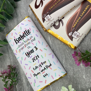 Good Luck In Year... - Personalised Chocolate Bar