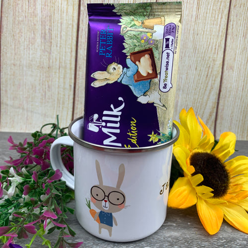 Easter Rabbits Personalised Enamel Mug-The Persnickety Co