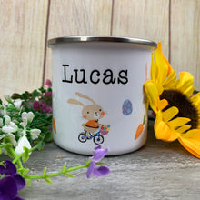 Load image into Gallery viewer, Easter Bunnies Personalised Enamel Mug-The Persnickety Co
