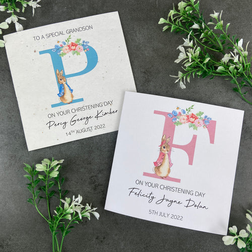 Christening Card- Personalised-The Persnickety Co