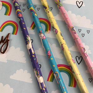 Rainbow and Unicorn Wooden Pencils-9-The Persnickety Co
